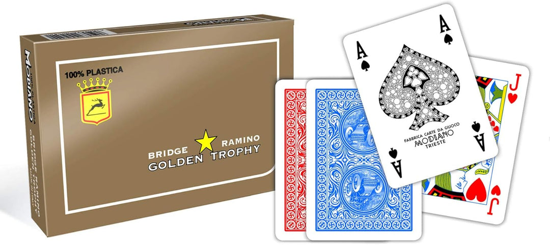 Modiano 300454 Poker Spielkarten, Golden