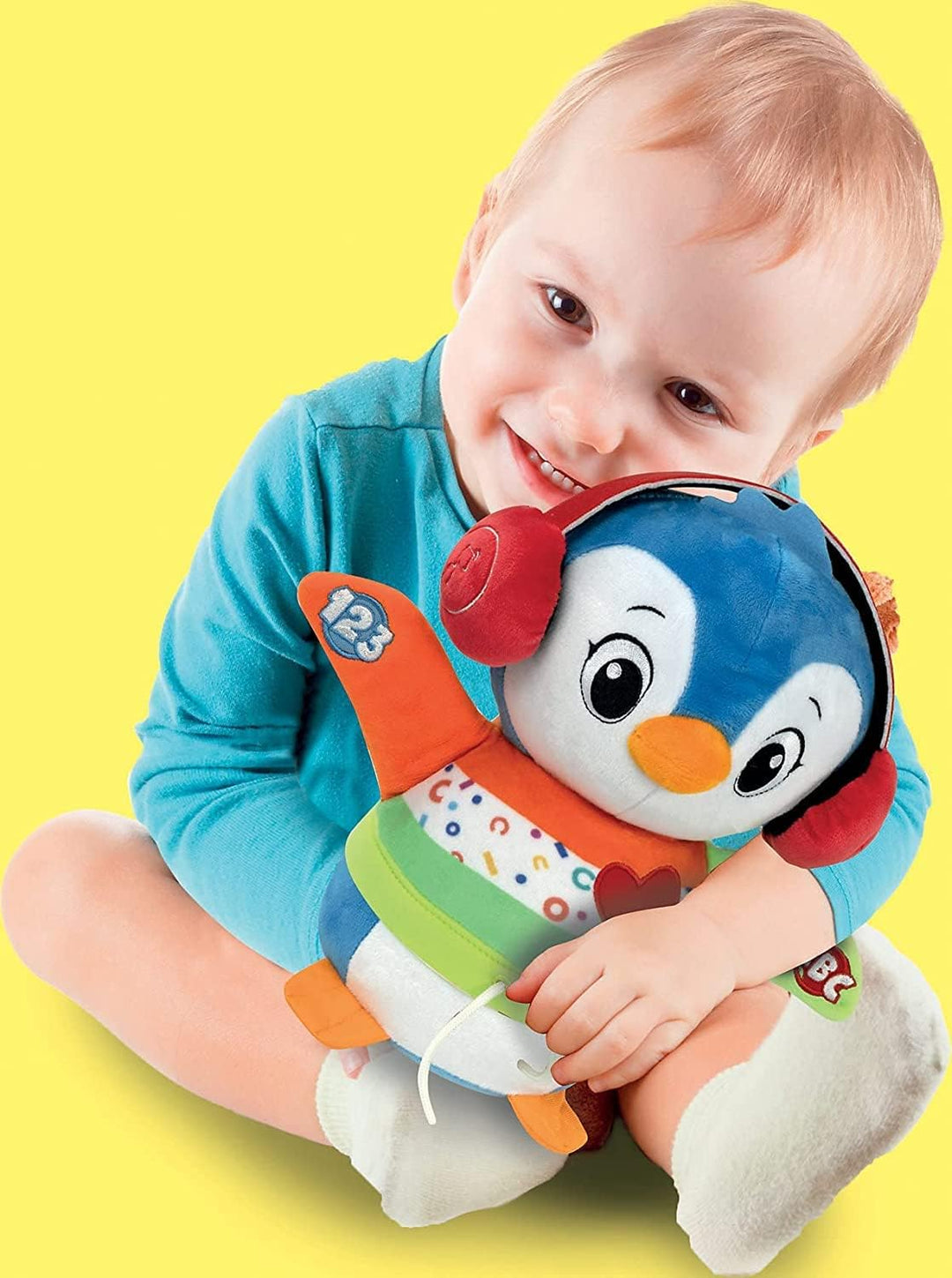 Clementoni Baby Tanz-mit-Mir Pinguin für Kleinkinder ab 12 Monaten - Interaktives Babyspielzeug mit