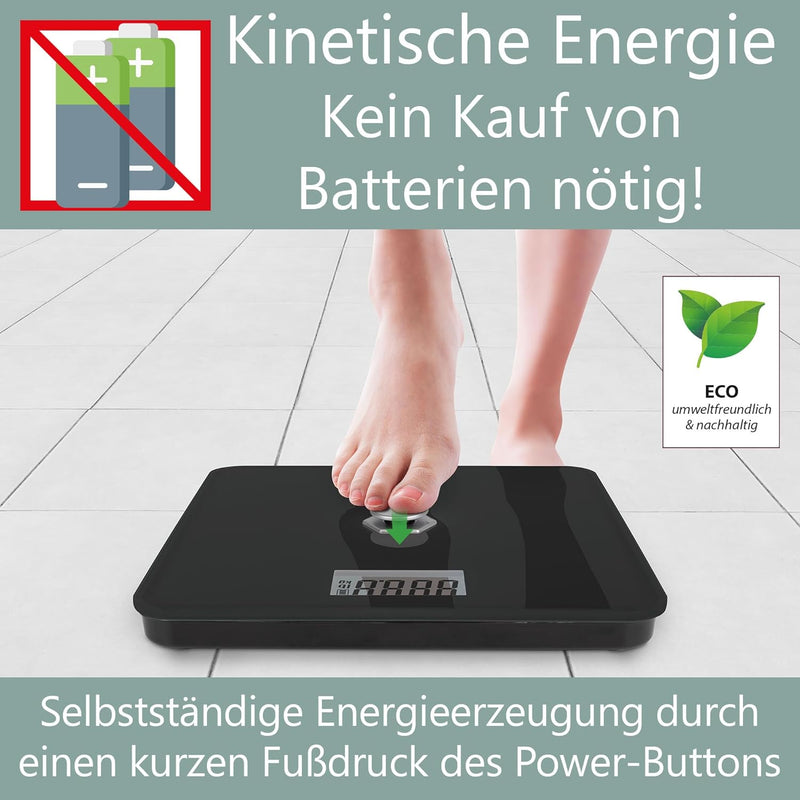 ProfiCare® Personenwaage ohne Batterie | Waage mit Messbereich von 5g – 180 kg & grossem LCD-Display