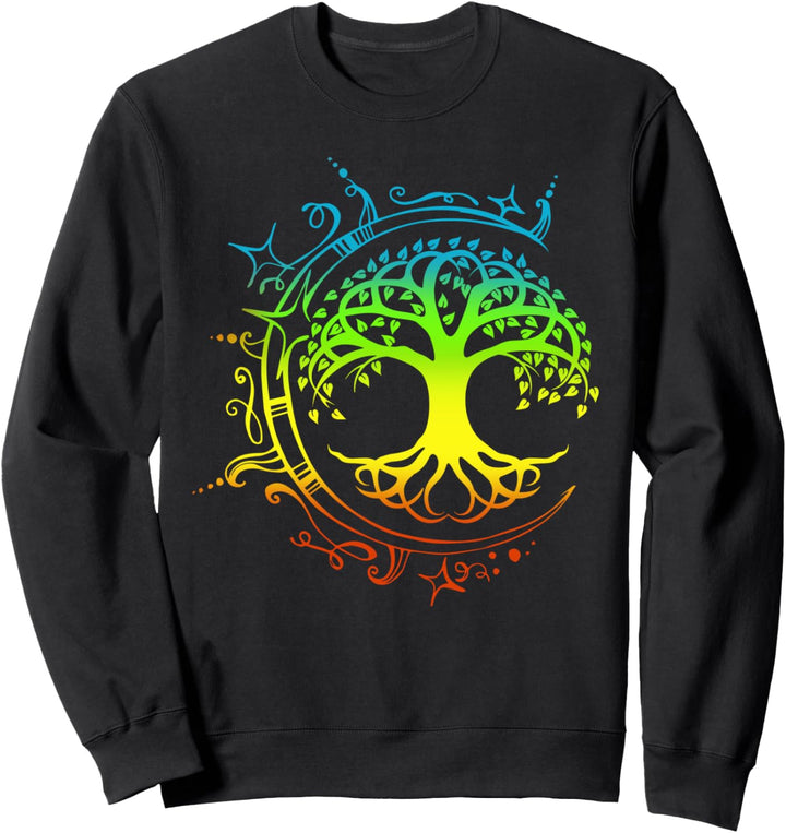 Lebensbaum & Spirituell Für Yoga Im Chakren Mandala Stil Sweatshirt