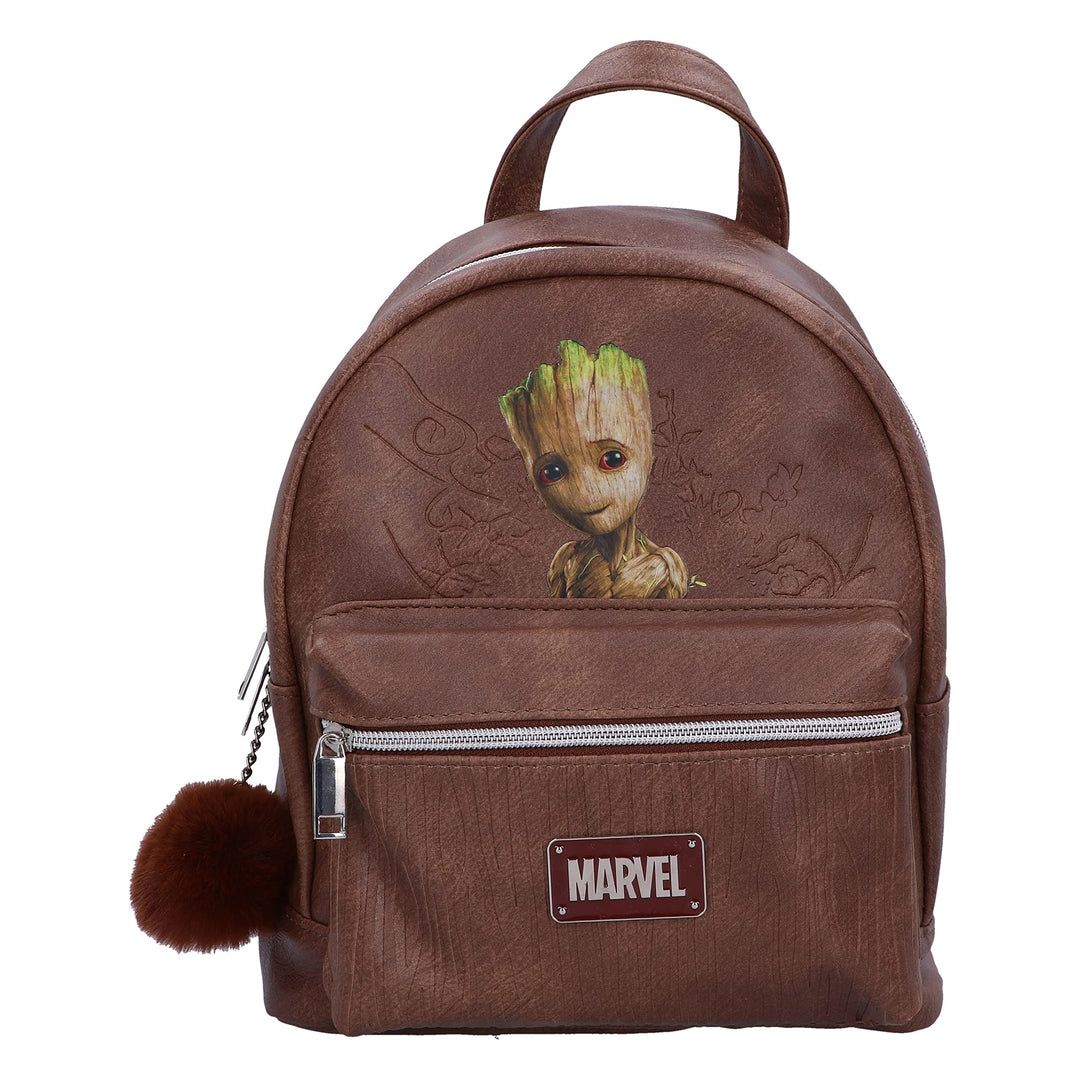Marvel Baby Groot Rucksack, 28 cm, PU-Leder, Braun 28 cm Braun, 28 cm Braun