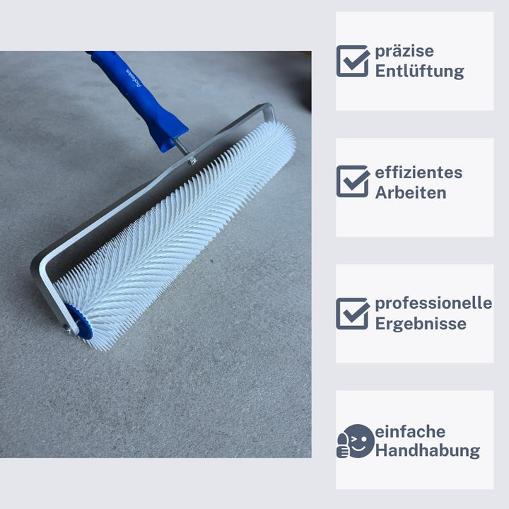 50cm Stachelwalze Entlüftungsroller Nivellierwalze Igelwalze Nagelroller + Bügel (11mm Stachellänge)
