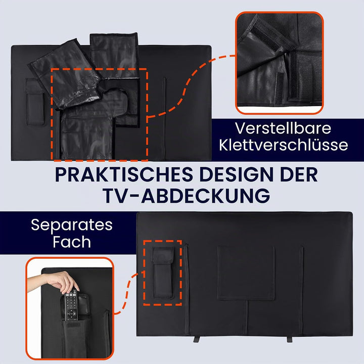kwmobile 43" TV Outdoor TV Abdeckung - Fernseher Hülle Bildschirmschutz - Schutzhülle wetterfest - S