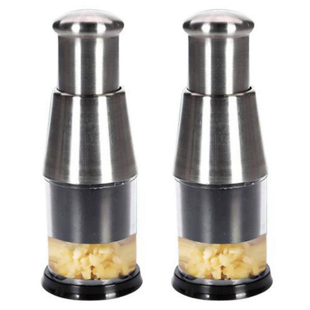 Keptfeet Gepresster Knoblauchhacker,Knoblauchstampfer Aus Edelstahl,Gehackter Knoblauch-Knoblauchbre
