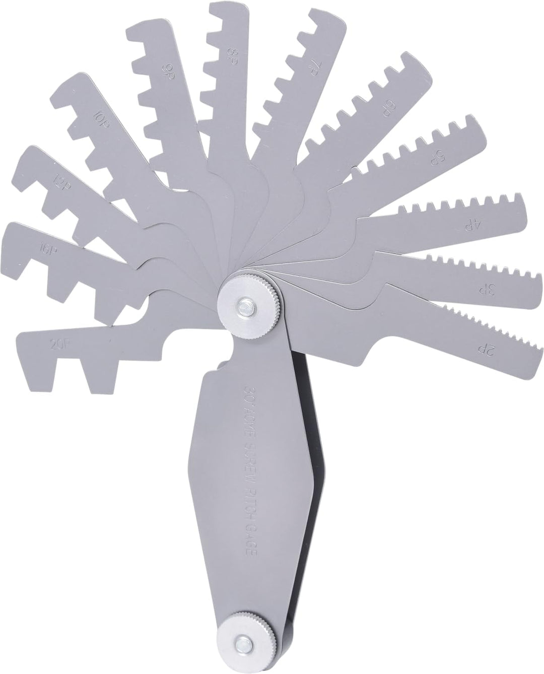 KS Tools 300.0622 Trapez-Gewindestahllehre, für 30° Gewinde, 2-12mm