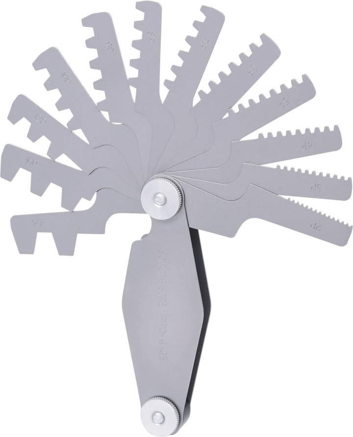 KS Tools 300.0622 Trapez-Gewindestahllehre, für 30° Gewinde, 2-12mm