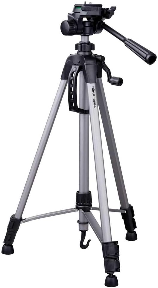 Dorr 380064 Friend IV Stativ mit 3-Wege-Schwenkkopf, Aluminium, Schwarz