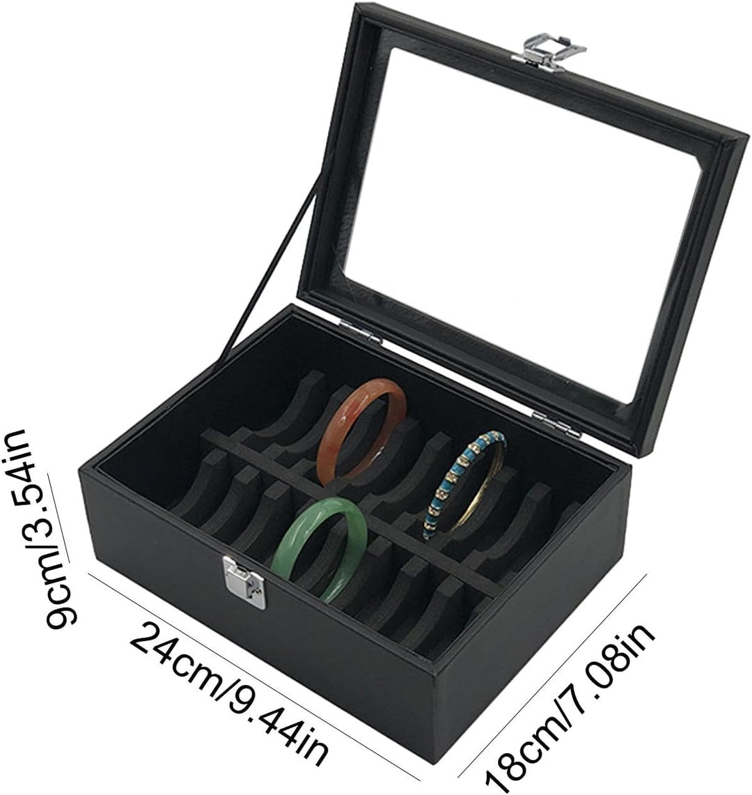 Armband-Aufbewahrungsbox, Armreif-Organizer-Box | PU-Leder-Vitrine, 10/20 -Fächer, Armreif-Aufbewahr