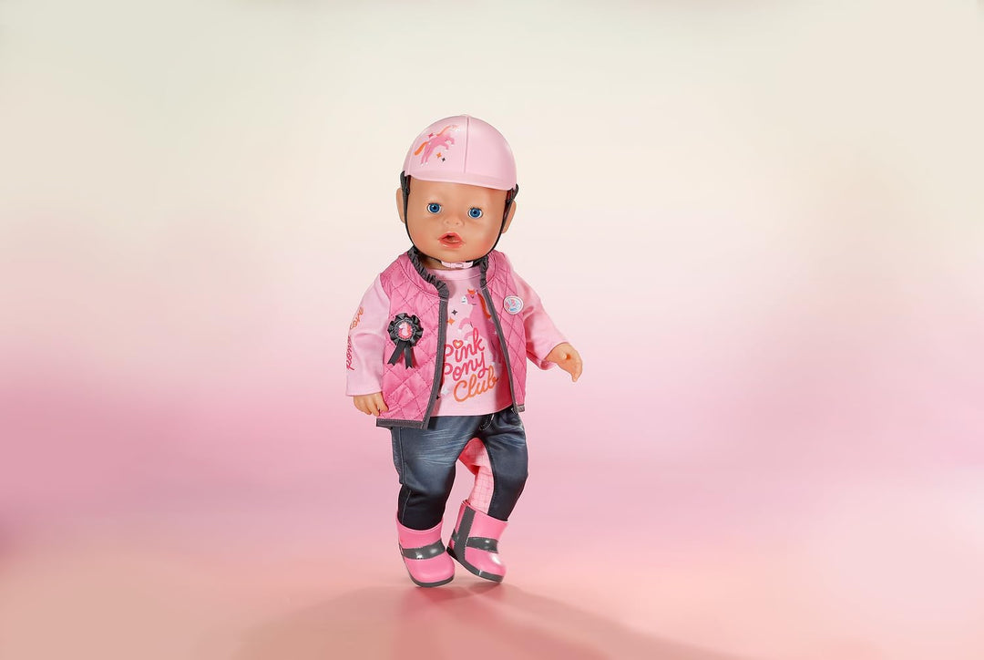 Baby Born REIT-Outfit mit Hose, Shirt, Stiefeln und Helm für 43 cm Puppen