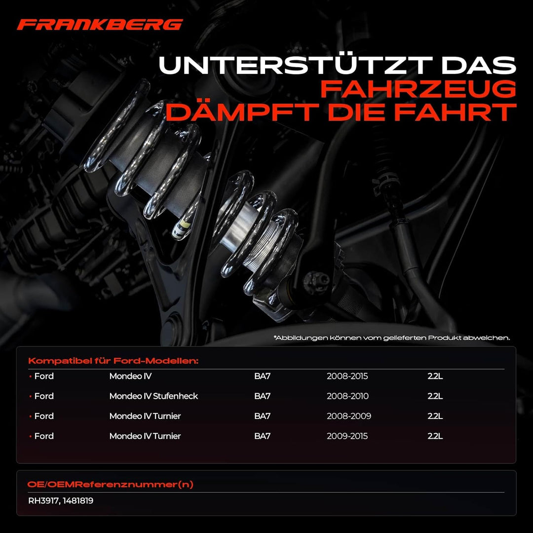 Frankberg 2x Federn Fahrwerksfeder Vorne Kompatibel mit Mondeo IV BA7 2008-2015 Mondeo IV Stufenheck