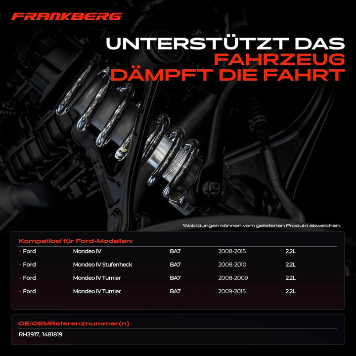 Frankberg 2x Federn Fahrwerksfeder Vorne Kompatibel mit Mondeo IV BA7 2008-2015 Mondeo IV Stufenheck