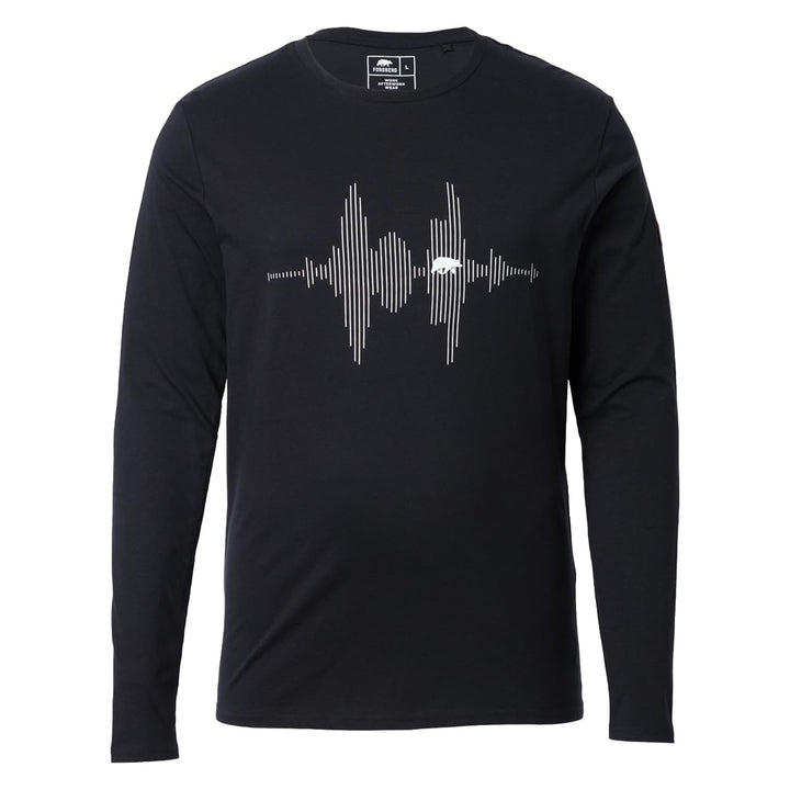 FORSBERG Longsleeve mit Audiowelle 4XL Schwarz, 4XL Schwarz