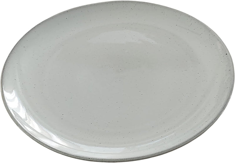 PintoCer - 2 x grosse flache Teller aus Steingut, 28 cm, Essteller für Spülmaschine und Mikrowelle