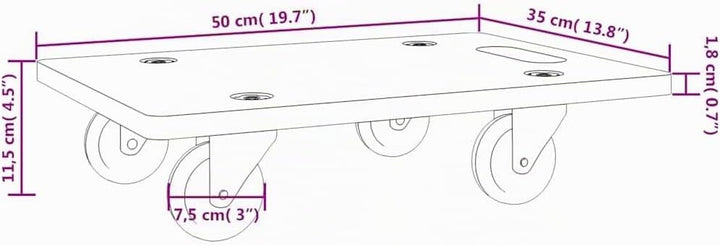 vidaXL Rollbretter 2 STK., Transportroller mit Anti Rutsch Oberfläche, Transporthilfe für Umzug Möbe