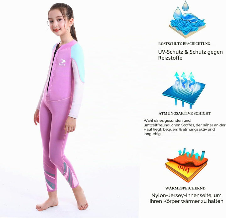 ZCCO Kids Neoprenanzug, 2,5 mm Neopren-Thermo-Badeanzug, Jugend-Badeanzug für Jungen und Mädchen Wär