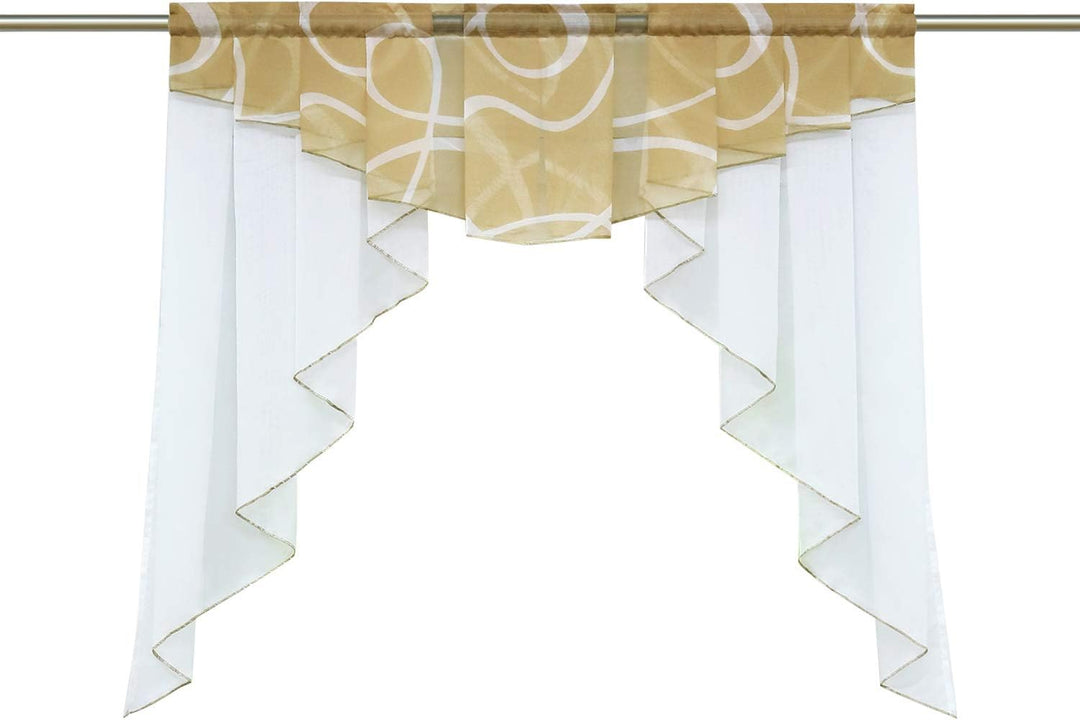 SCHOAL Scheibengardinen Küche Bistrogardinen Voile Transparente Kurzgardinen Kleinfenster Gardinen m