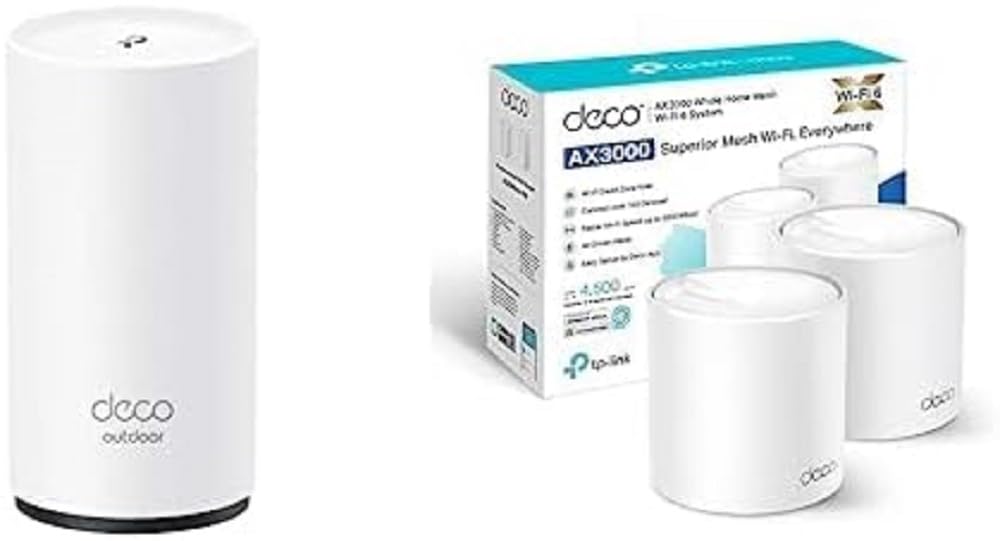 TP-Link Deco X50 Wi-Fi 6 Mesh WLAN Set, draussen(1 Pack) und drinnen(2 Pack)