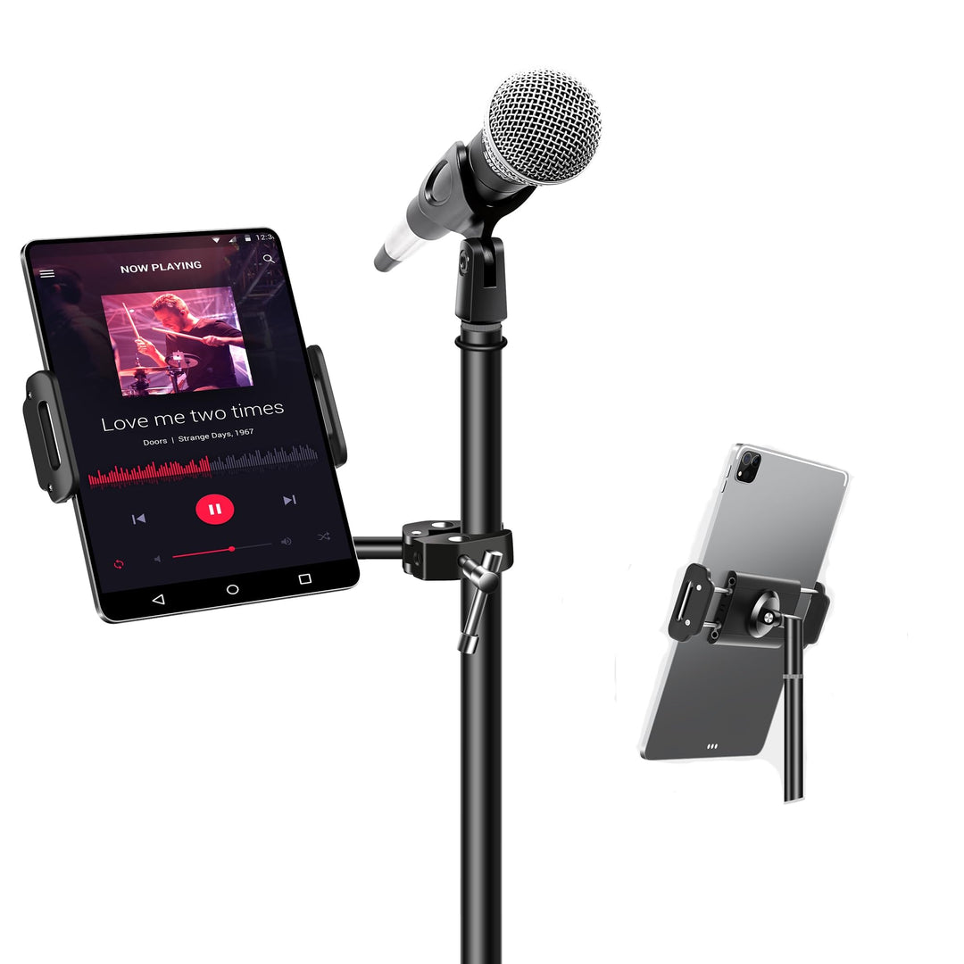 elitehood Neueste Aluminium iPad Halterung Mikrofonständer, Seite Tablet Halter Mic Ständer, Verstel