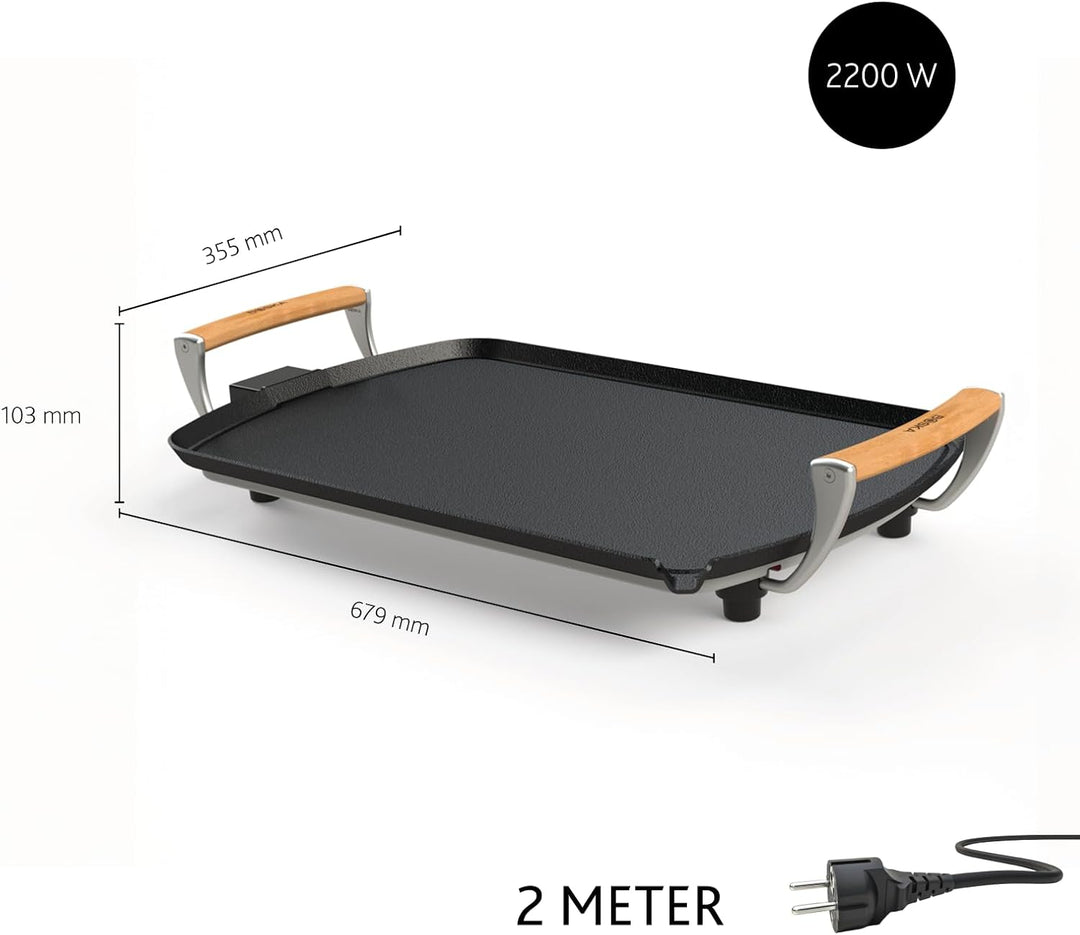 Boska Elektrische Grillplatte Pro – Tischgrills - Teppanyaki-Platte 35x56 cm – PFAS-freie Keramikbes