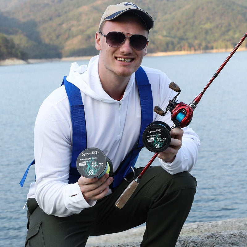 Sougayilang Baitcasting Angelrolle, 8: 1 Übersetzungsverhältnis mit magnetischem Bremssystem, 9 + 1