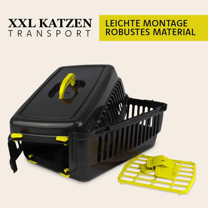 Katzen-Transportbox-Robuste Hartschalen | Strapazierfähige Katzenbox | Robuste Katzenbox aus Hartpla