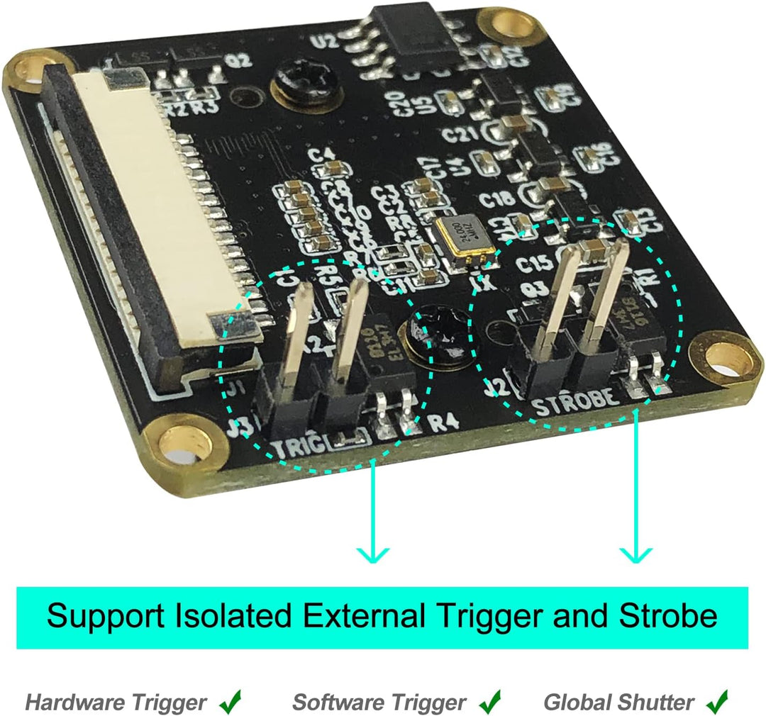 innomaker Raspberry PI Camera OV7251 Sensor with Global Shutter External Trigger Stream Mode 0.3MP F