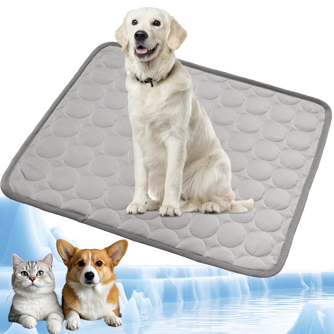 YXHZVON Haustier Kühlmatte Sommer Kühlkissen für Hunde Grau Grau-XL, Grau-XL