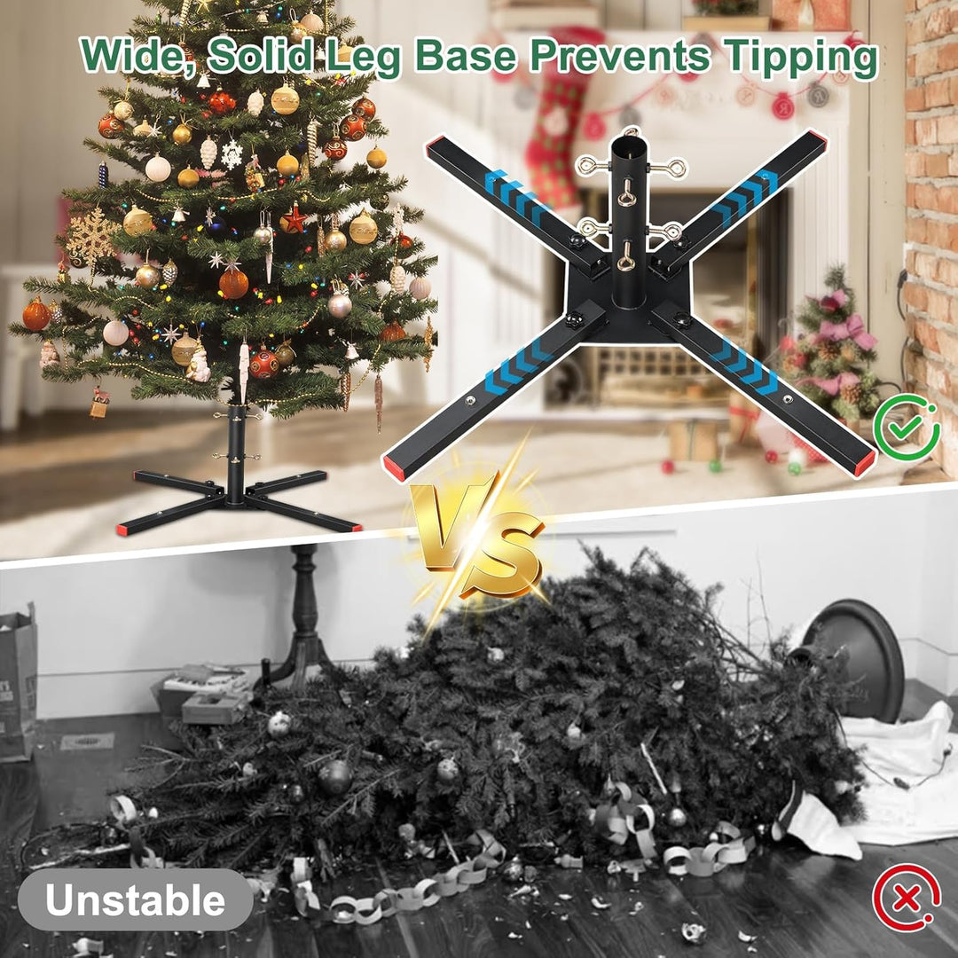 Weihnachtsbaumständer, Christbaumständer für künstliche Bäume mit magnetischer Aufbewahrung – Robust