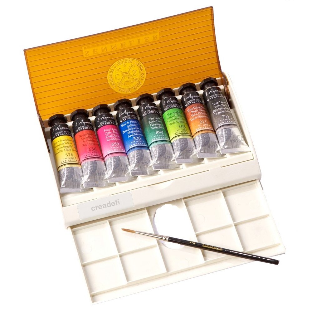 Sennelier Watercolor Travel Box 8 Tube Set by Sennelier