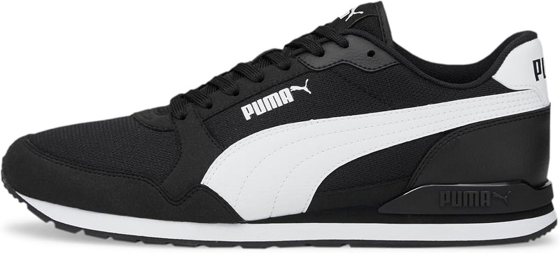 PUMA Unisex ST Runner v3 Mesh Sneaker, Black White, 40 EU