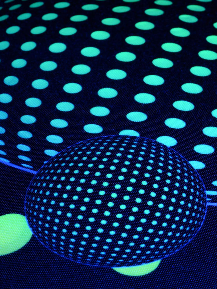 PSYWORK Schwarzlicht Kissen Neon Dots Bubble Balls, 30x50cm