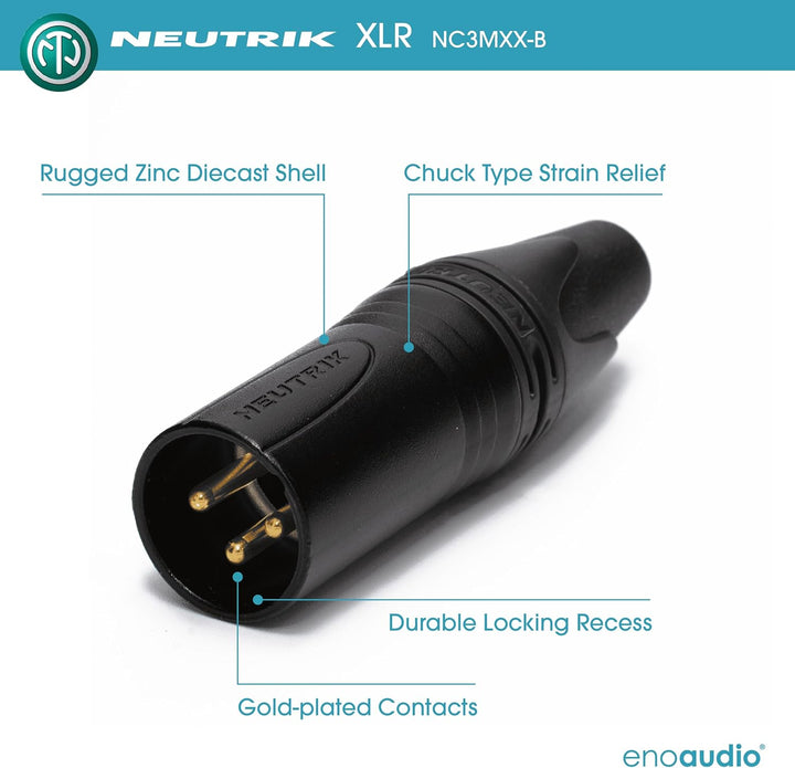 enoaudio Mogami 3080 AES/EBU Digital Kabel 110 Ohm | Neutrik Gold XLR female - XLR male | HiFi, 1,5