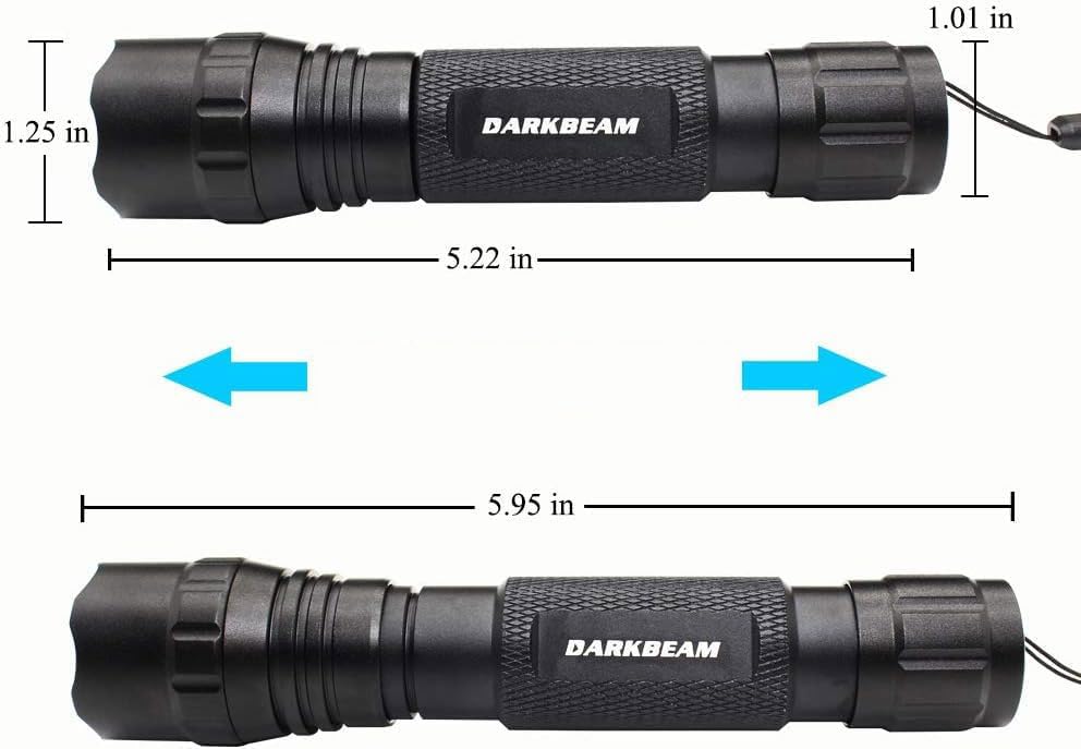 DARKBEAM Grünes licht Taschenlampe Taktische LED Aufladbar USB, 501BS hohe Lumen Zoomable Grüne Tasc