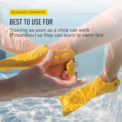 FINIS Kinder Fishtail 2 Swim Fin Kids, Yellow, S