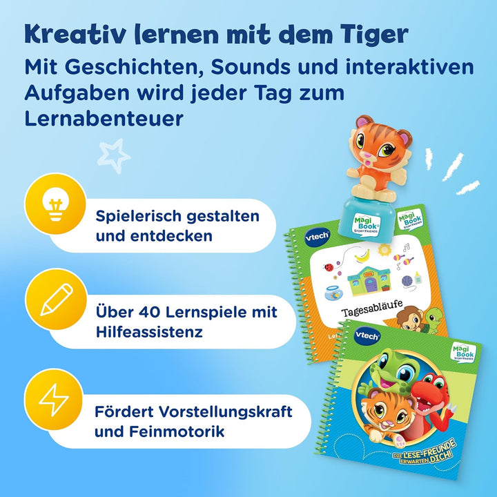 Vtech MagiBook Story'Friends Starter Set inkl. Buch Tagesabläufe Lernstufe 1 – 2 interaktive Soundbü