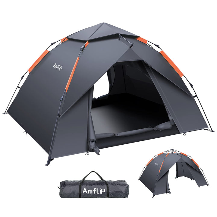 Amflip Camping Zelt Automatisches 2 Mann Personen Instant-Zelt Pop Up Kuppelzelt 4 Jahreszeiten Wass