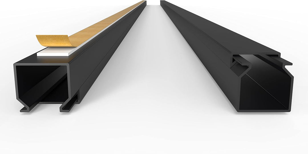 Kabelkanal Selbstklebend Pro mit Schaumklebeband, Kabelschacht 50m 16x16mm - 50x1m, Black - Schwarz