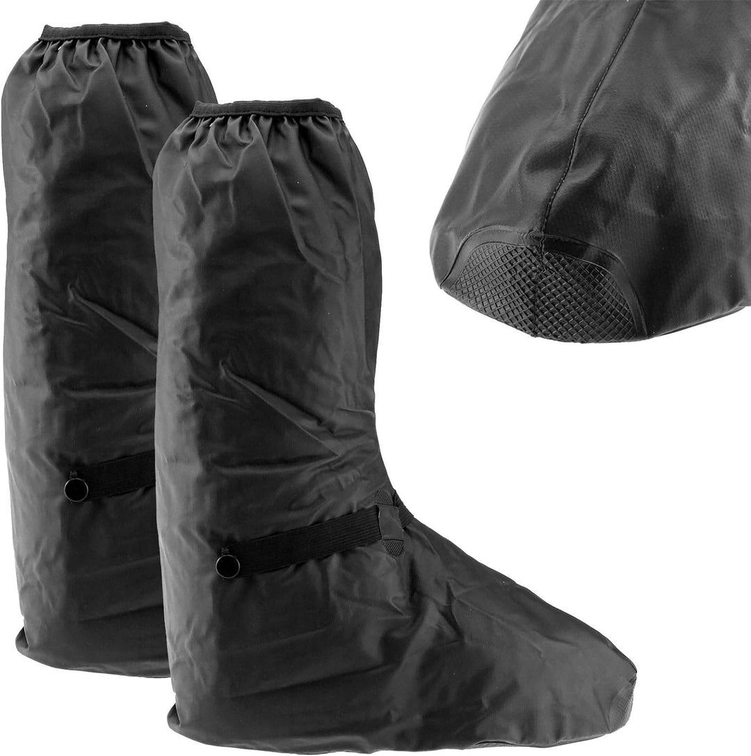 ENET Wasserdichte Regenschuhabdeckung, Motorradstiefel, Motorradstiefel, schwarz, Grösse L
