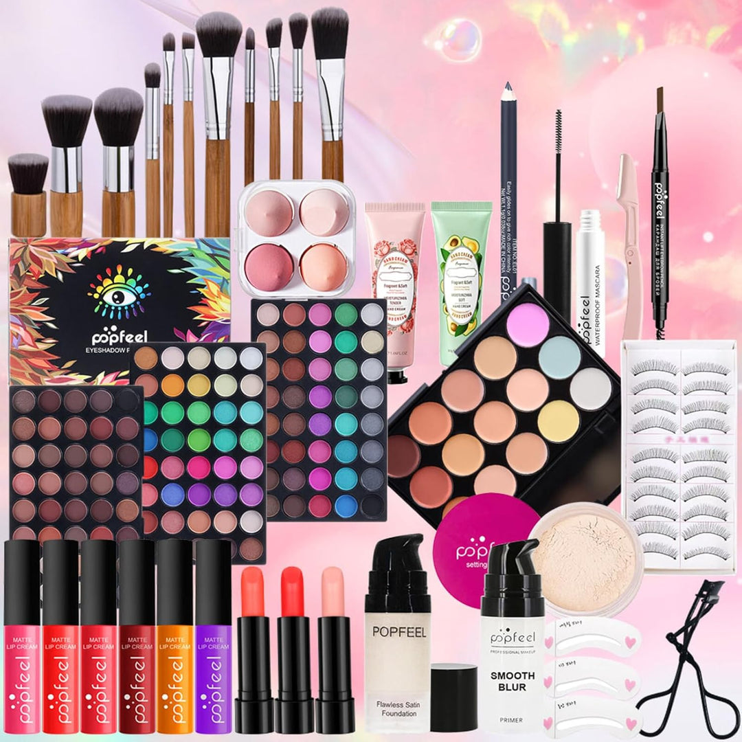 BrilliantDay Mehrzweck Make-up-Set All-in-One Make-up-Geschenkset Kosmetik-Palette Starter Kit Lipgl
