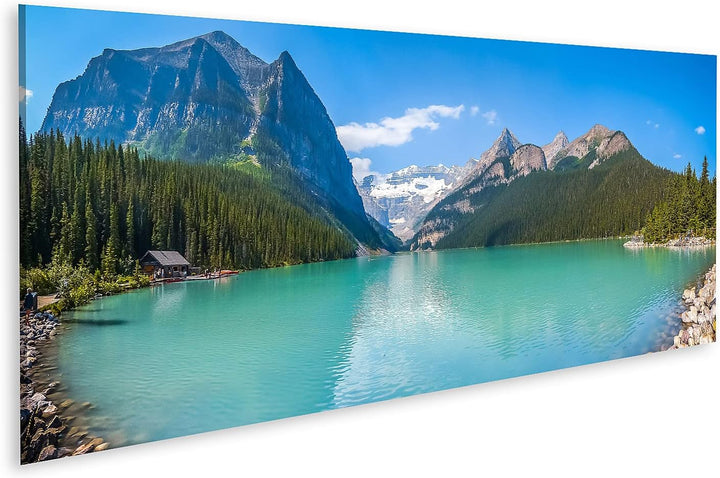 islandburner Bild auf Leinwand Schöne Aussicht Auf Lake Louise Im Banff Nationalpark In Alberta Kana