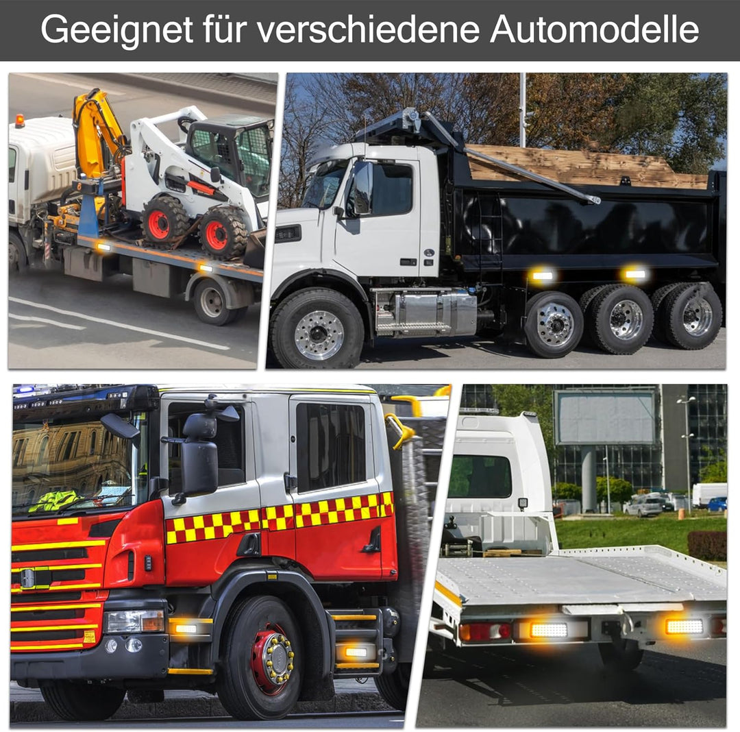ROUTEKING Drahtlose Warnleuchte Blinklicht - 2x42 Magnetische Rundumleuchte AKKU 5 Stroboskop-Modi B