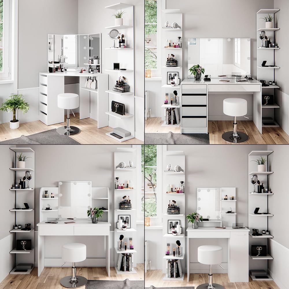 Vicco Wandregal Paolo, Schwarz, 30 x 190 cm 2er Set