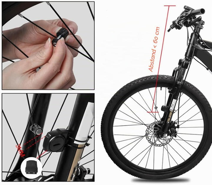 HERCHR Fahrradcomputer Mit Solarenergie, Fahrradgeschwindigkeitsmesser Und Kilometerzähler, Kabellos