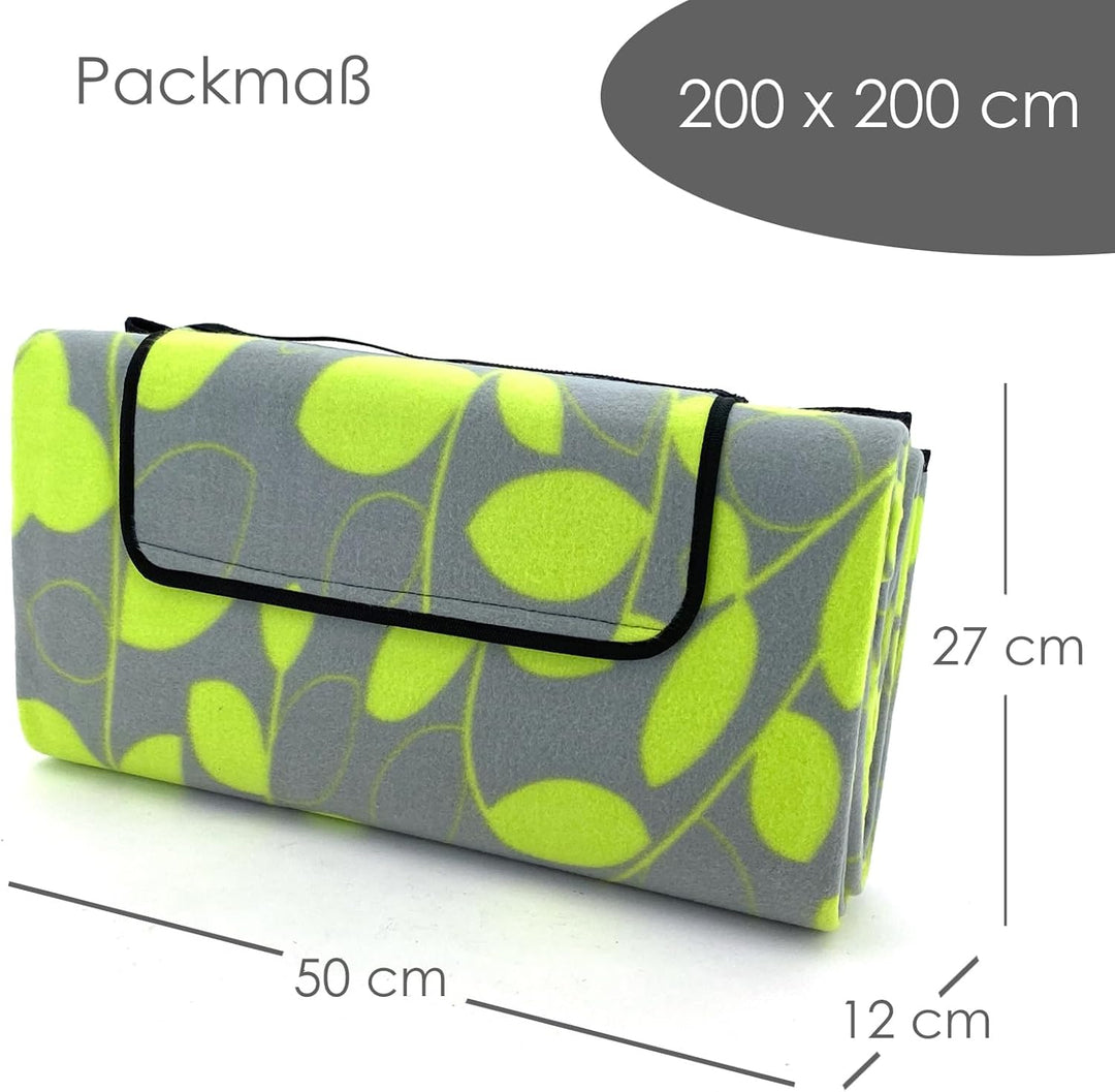 heimtexland XL Picknickdecke wasserdicht Outdoor Strandmatte Isomatte waschbar Campingdecke faltbar