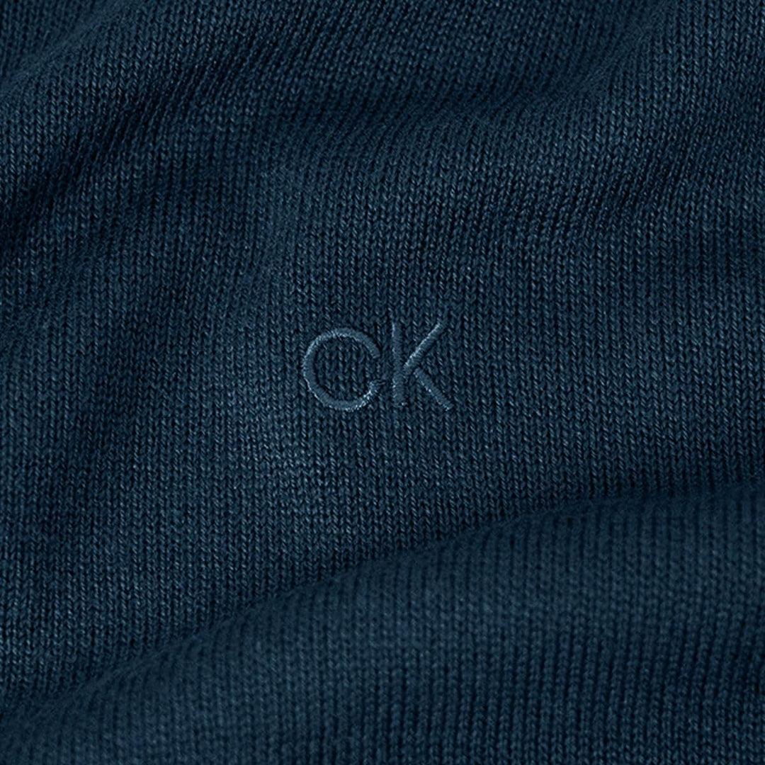Calvin Klein Herren mit Rundhalsausschnitt aus weicher Baumwolle Sweater XL Petrol, XL Petrol