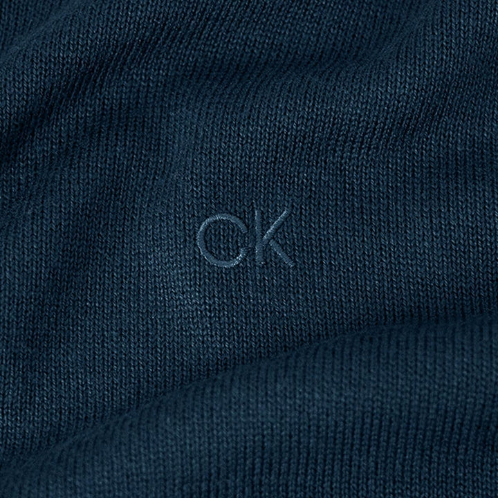 Calvin Klein Herren mit Rundhalsausschnitt aus weicher Baumwolle Sweater XL Petrol, XL Petrol
