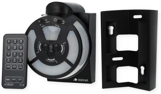 Steinel 29579 Infrarot-Bewegungsmelder sensIQ schwarz, 300°|20 m Sensor, 2500 W, Dauerlicht, Montage