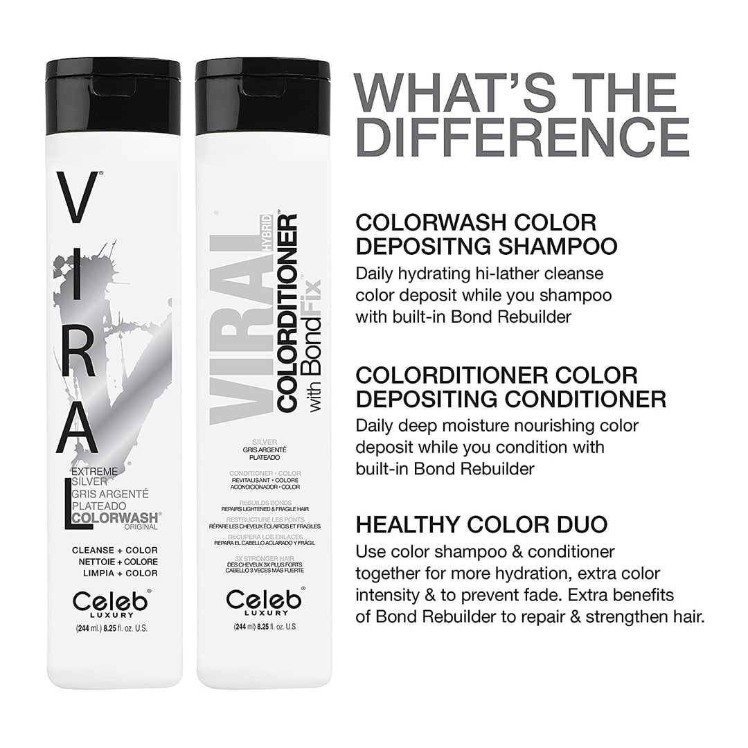 Celeb Viral Extreme Silver 244 ml Colorwash Mehrfarbe 244 ml (1er Pack), Mehrfarbe 244 ml (1er Pack)