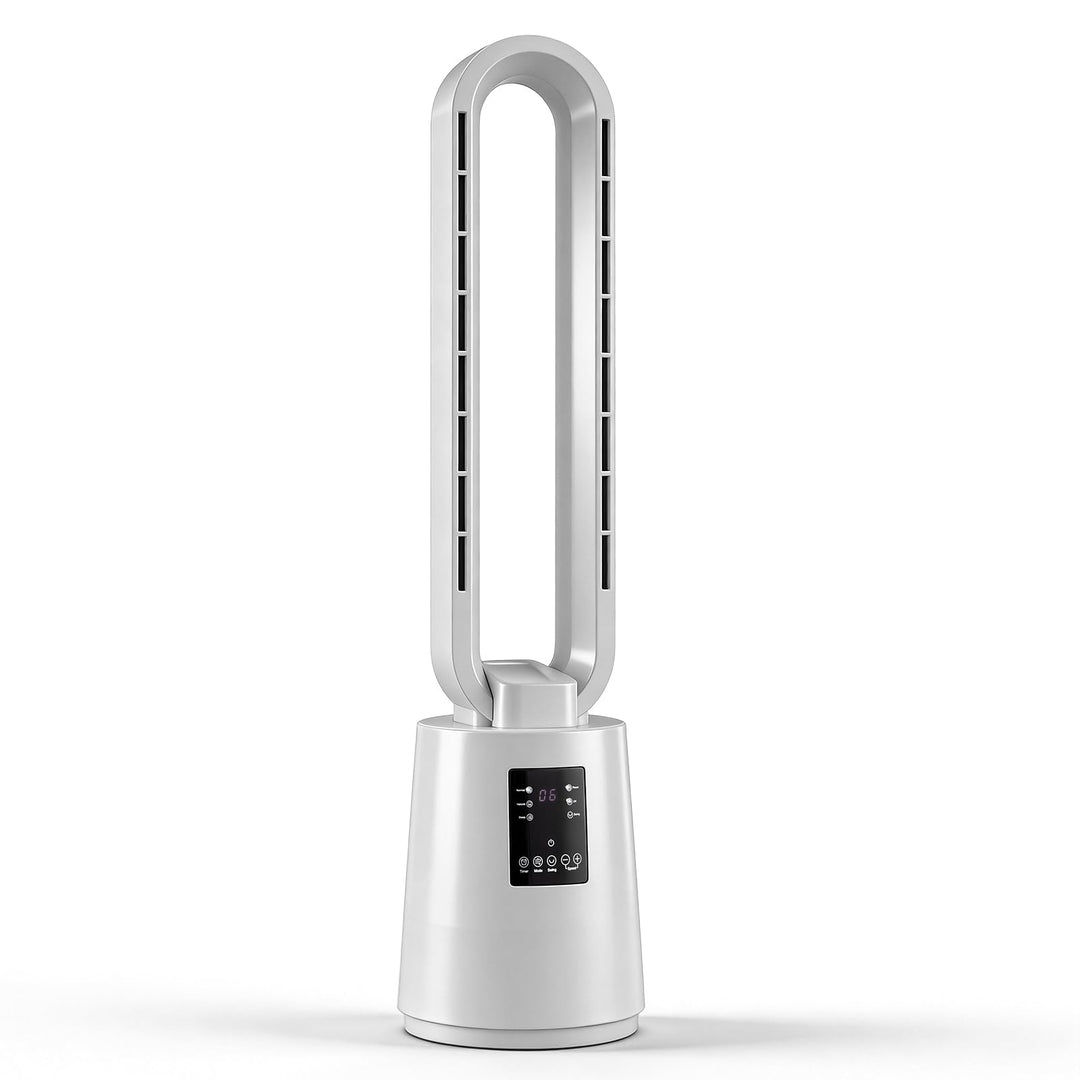 LEADZM Turmventilator sehr Leise,Ventilator mit Fernbedienung,blattlos rotorlos,12 Geschwindigkeiten