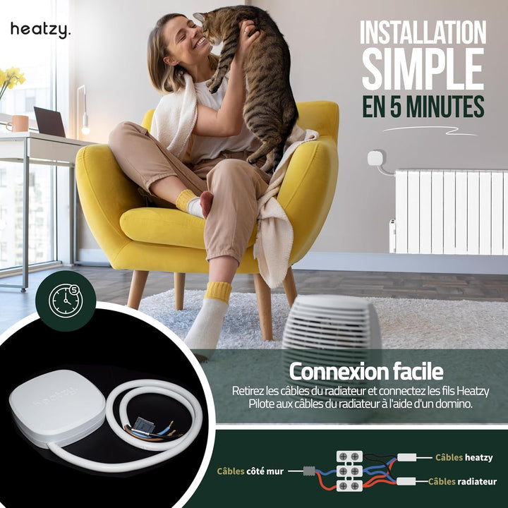 Vidéosurveillance - heatzy Boitier de contrôle de chauffage - Thermostat de chauffage contrôlable à